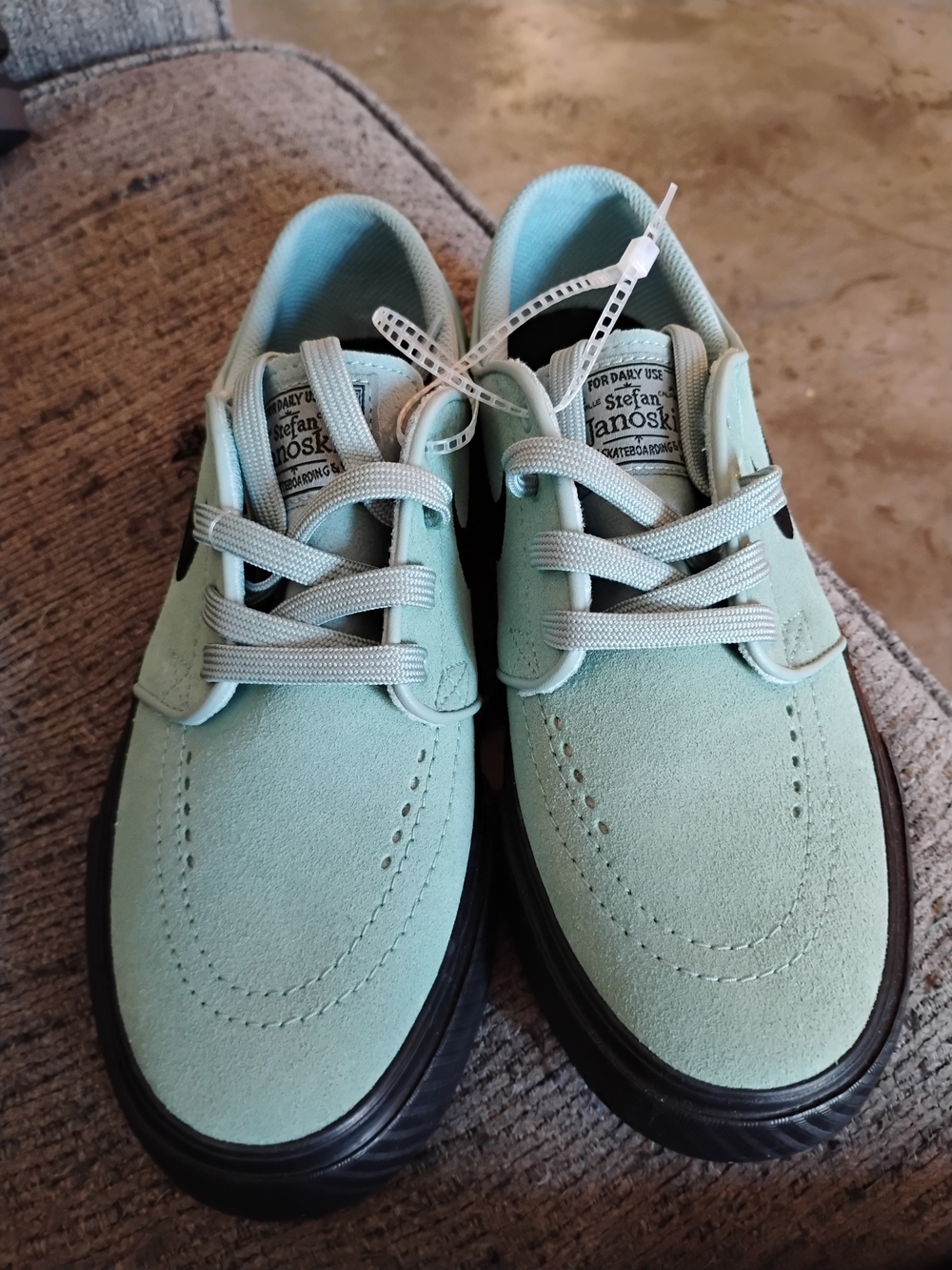 Nike Mint Green Suede Skate Sneakers